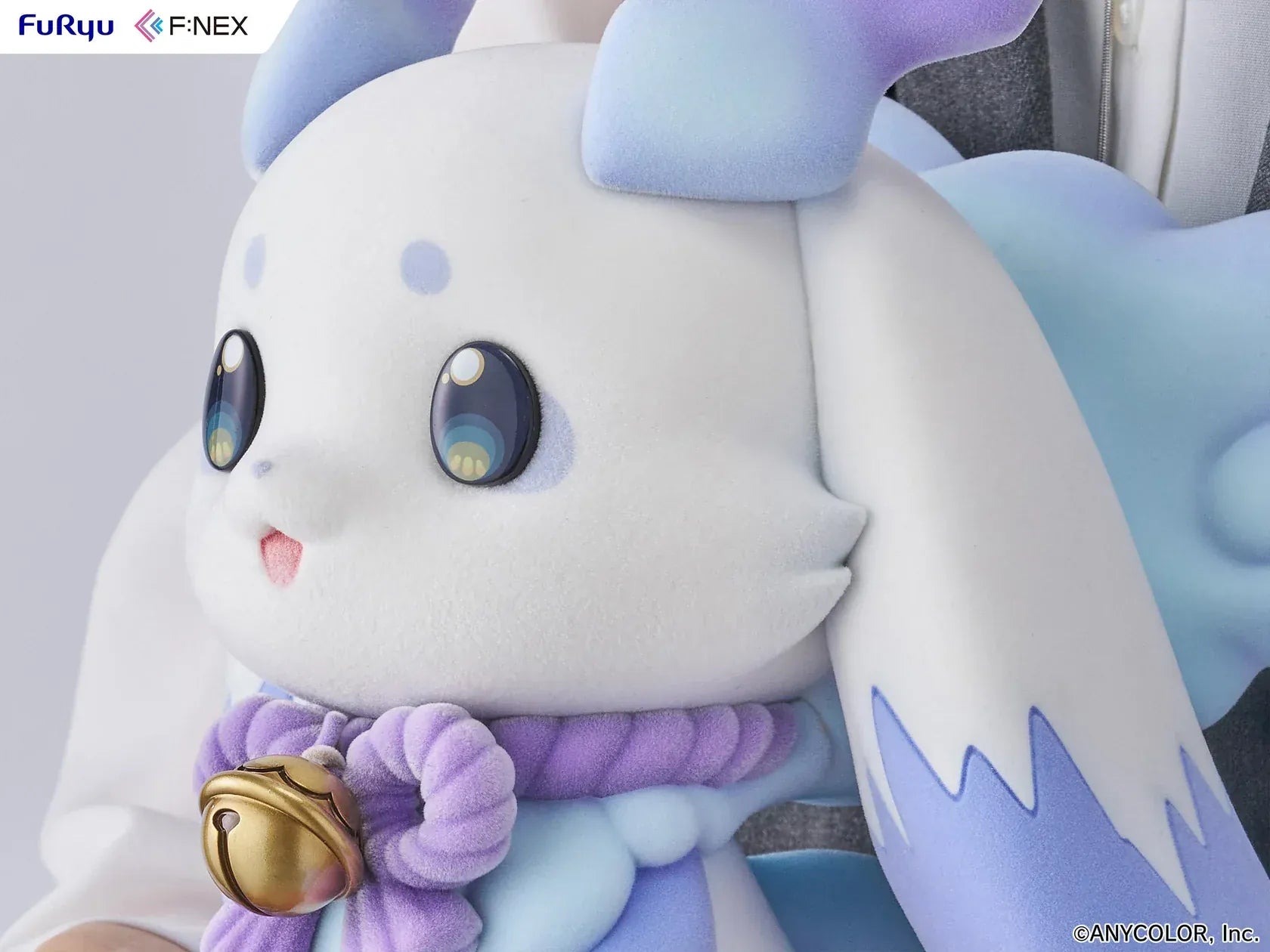 Nijisanji Lunlun 1/2 scale flocked soft vinyl figure featuring pastel colors and bell accessory