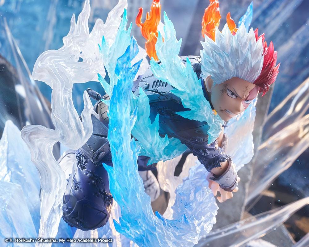 Shoto Todoroki Coldflames Pale Blade 1/8 scale figure with ice and fire effects from My Hero Academia