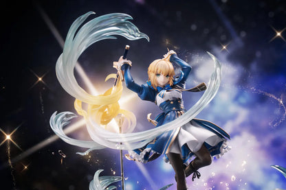 Honkai Star Rail x Fate stay night Unlimited Blade Works Saber 1/7 scale figure with blue outfit sword and translucent effect parts