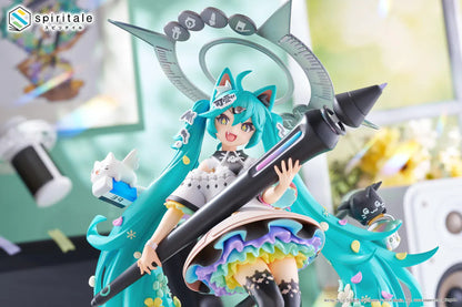 Hatsune Miku x Naoki Saito My Figure Making The Painter Ver 1/7 scale figure holding large paintbrush with floral base