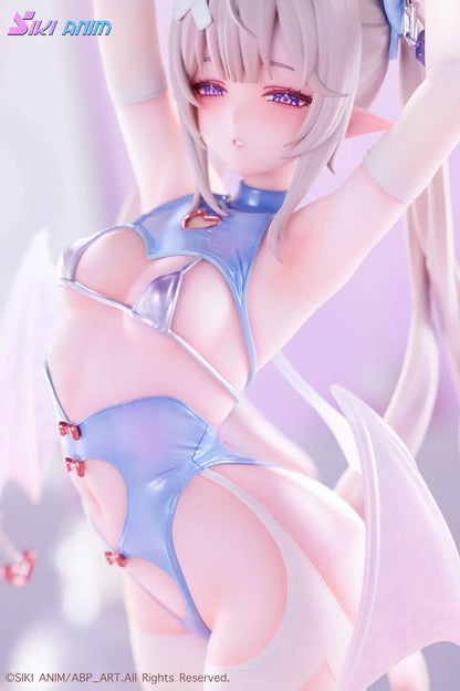AbP_Art Illustration Sayume 1/6 scale figure with pastel blue outfit, small wings, long silver hair, and heart-shaped display base