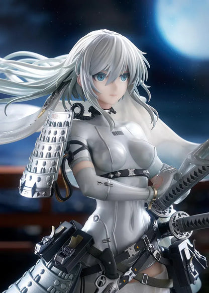 SWAV Illustration Tactical Bride Awayuki 1/7 Scale Figure in white bridal outfit with armor and sword accessories