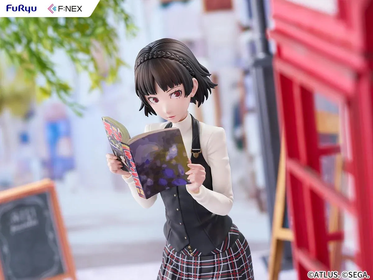 Persona 5 Royal Makoto Niijima 1/7 scale figure in her Shujin Academy school uniform reading a book