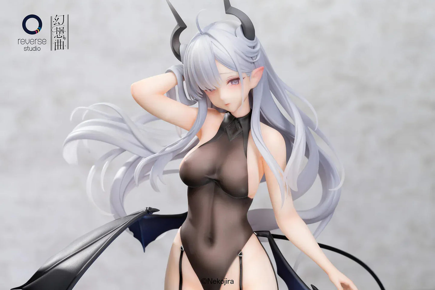 Fantasias Series Thea-chan Apprentice Succubus 1/6 scale figure set featuring two versions with horns tail and silver hair collectible