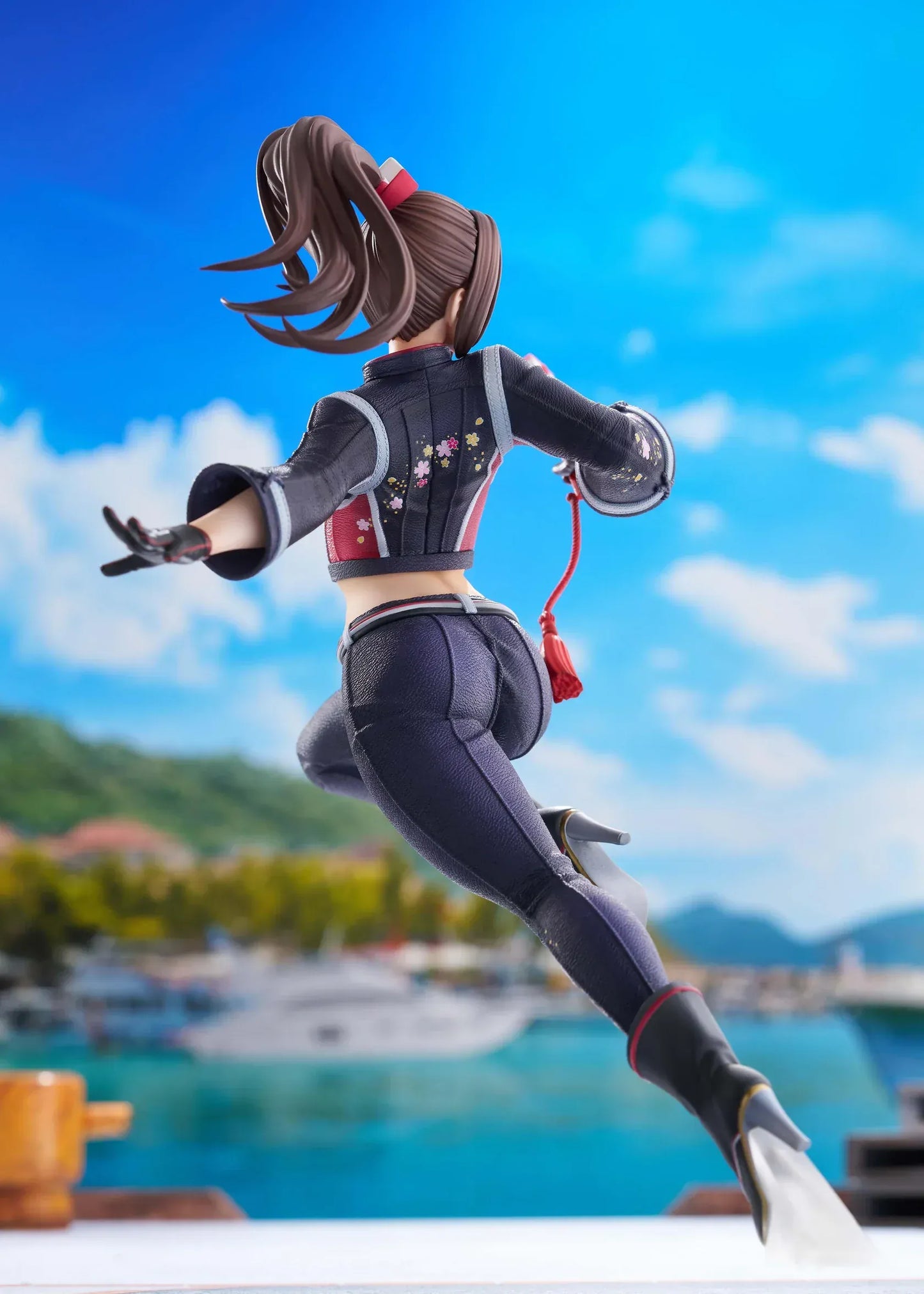 Mai Shiranui City of the Wolves 1/7 scale figure in dynamic action pose with modern ninja outfit