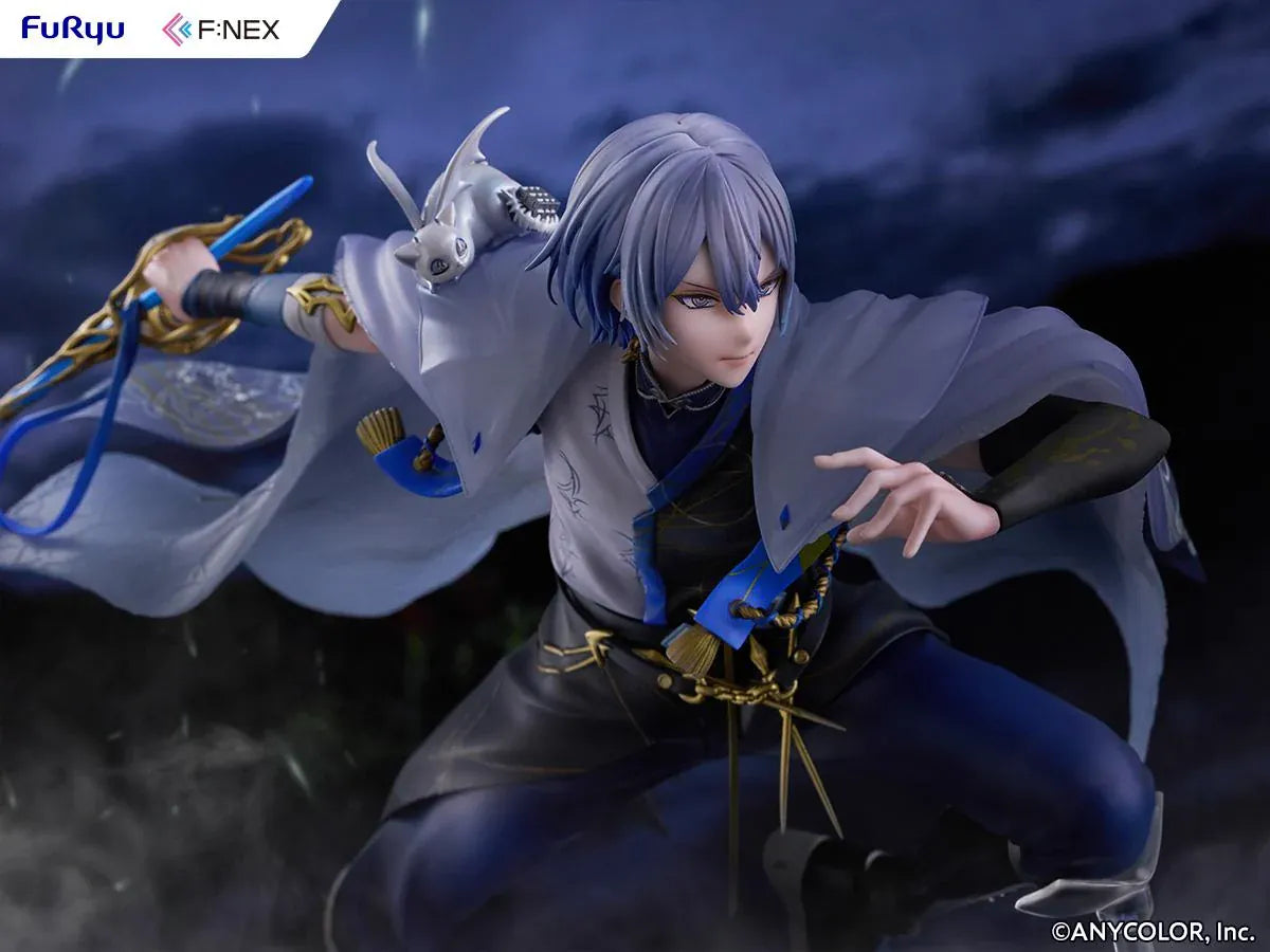 Nijisanji F:NEX Koyanagi Rou 1/7 scale figure in dynamic pose with blue sword