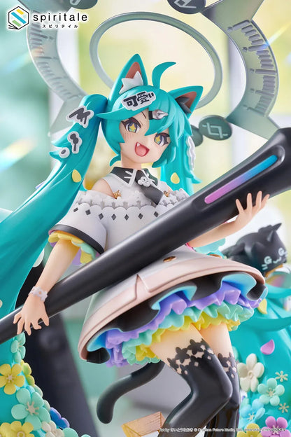 Hatsune Miku x Naoki Saito My Figure Making The Painter Ver 1/7 scale figure holding large paintbrush with floral base