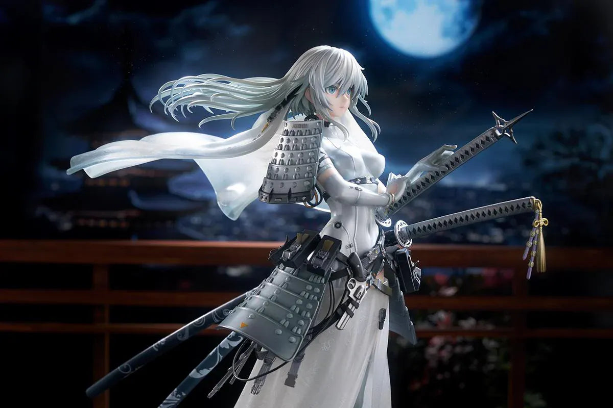 SWAV Illustration Tactical Bride Awayuki 1/7 Scale Figure in white bridal outfit with armor and sword accessories