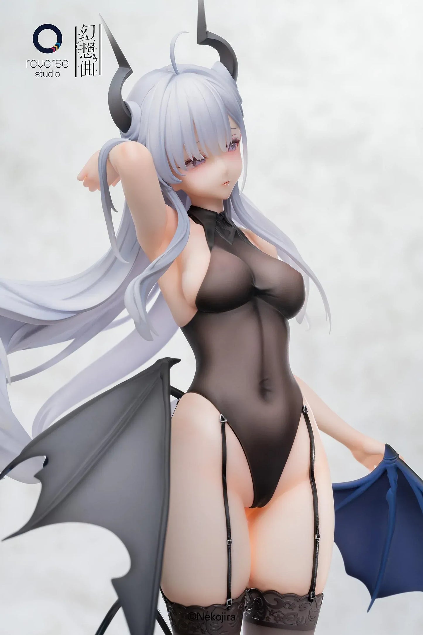 Fantasias Series Thea-chan Apprentice Succubus 1/6 scale figure set featuring two versions with horns tail and silver hair collectible
