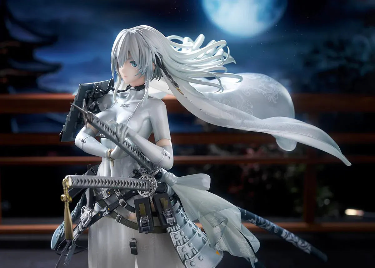 SWAV Illustration Tactical Bride Awayuki 1/7 Scale Figure in white bridal outfit with armor and sword accessories