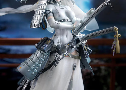 SWAV Illustration Tactical Bride Awayuki 1/7 Scale Figure in white bridal outfit with armor and sword accessories