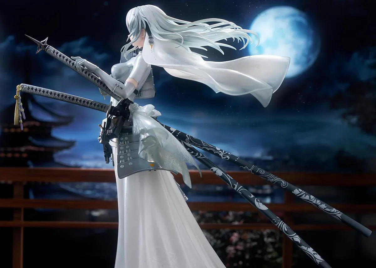 SWAV Illustration Tactical Bride Awayuki 1/7 Scale Figure in white bridal outfit with armor and sword accessories