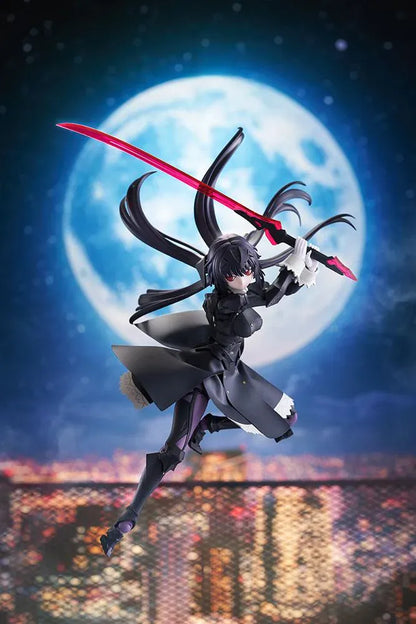 Megalomaria Unlimited Universe Maria Kagaribi Dress Code model kit wearing a gothic black dress and holding a red-bladed sword.