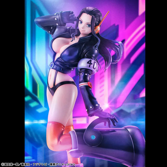 "One Piece Portrait of Pirates Nico Robin Evolutionary History figure standing in futuristic outfit with dynamic pose."