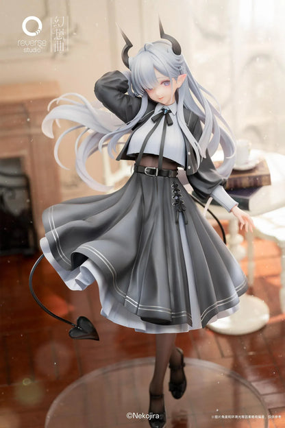 Fantasias Series Thea-chan Apprentice Succubus 1/6 scale figure set featuring two versions with horns tail and silver hair collectible