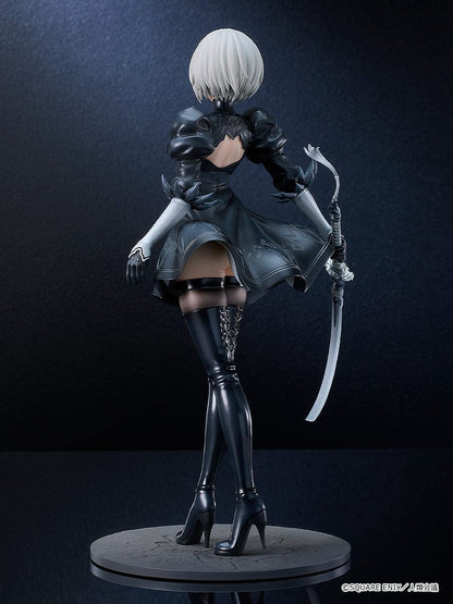 NieR: Automata 2B (YoRHa No.2 Type B) 1/7 Scale Figure in black combat dress holding sword.