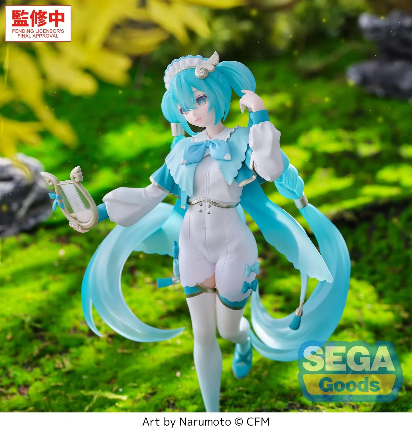 Vocaloid Luminasta Hatsune Miku Wandering Minstrel Version anime figure holding a lyre