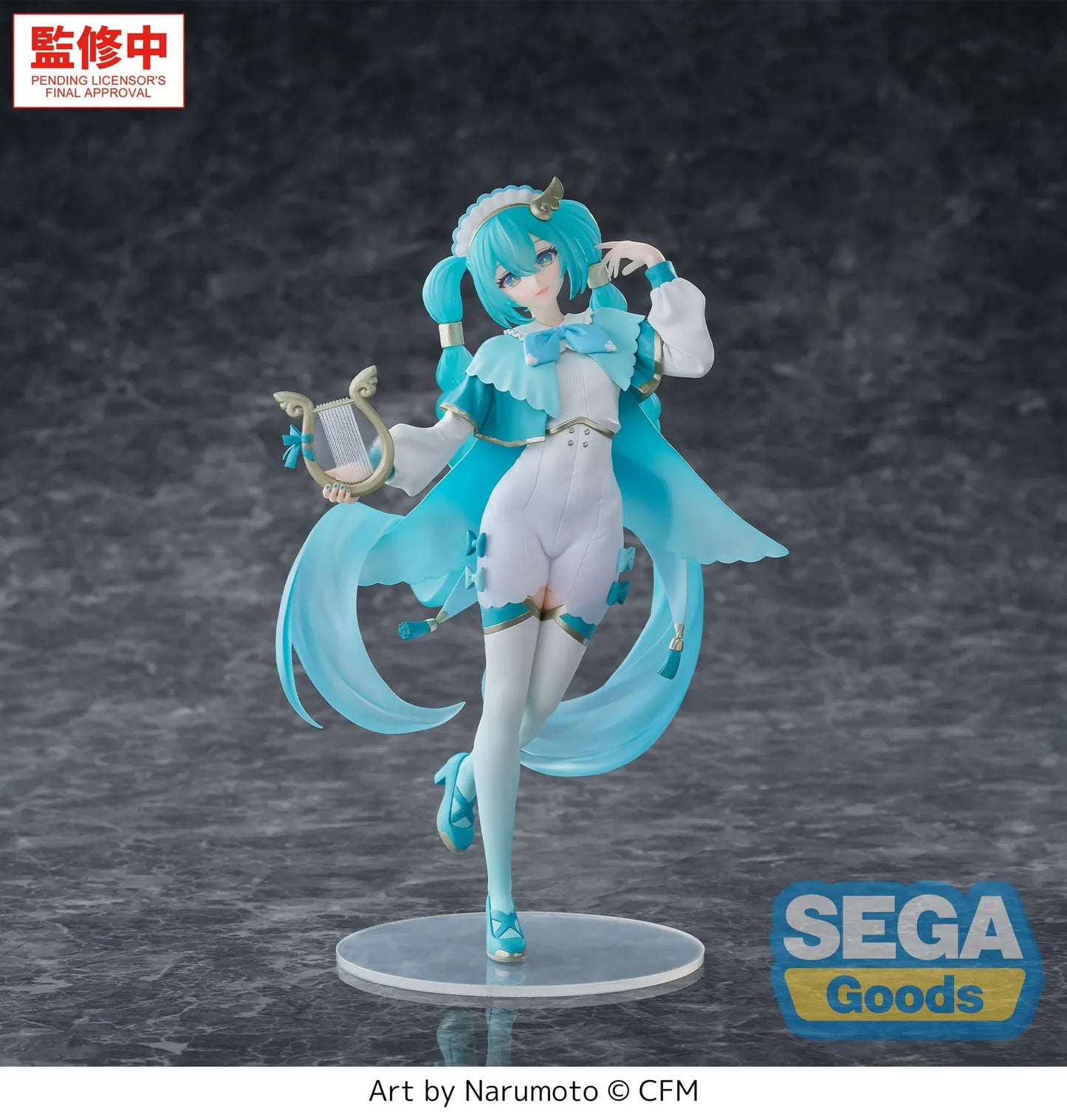 Vocaloid Luminasta Hatsune Miku Wandering Minstrel Version anime figure holding a lyre