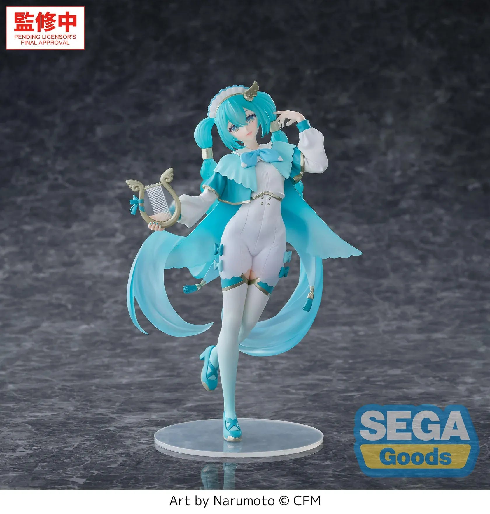 Vocaloid Luminasta Hatsune Miku Wandering Minstrel Version anime figure holding a lyre