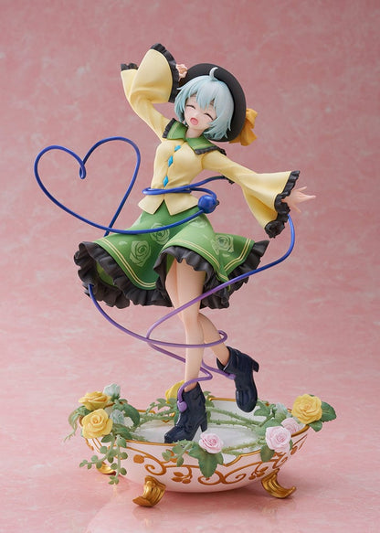 Touhou Project Koishi Komeiji (Mahiro Miyase Illustration AmiAmi Limited Ver.) 1/7 Scale Figure, featuring Koishi in a joyful pose with a detailed outfit and flower-themed base.