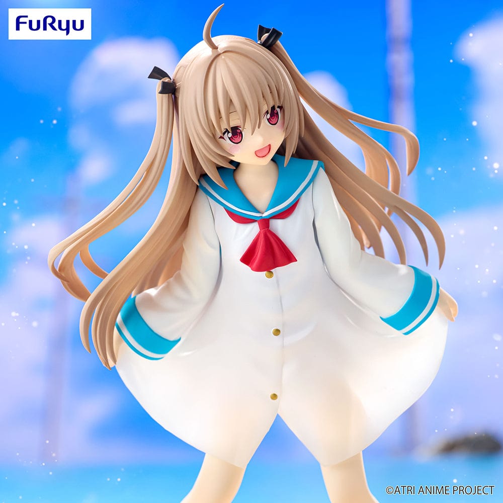 ATRI: My Dear Moments Trio-Try-iT Atri Figure featuring Atri in a sailor-inspired outfit, standing barefoot on a sandy beach with a cheerful expression