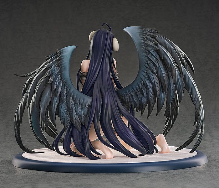 1/7 scale figure of Albedo from 'Overlord' in a negligee, with detailed black wings and a seductive pose, showcasing her character's dark elegance.