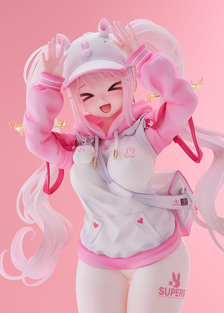 Goddess of Victory: Nikke Alice Sweet Home 1/7 Scale Limited Edition Figure with a joyful expression, bunny-themed hoodie, and flowing twin tails.