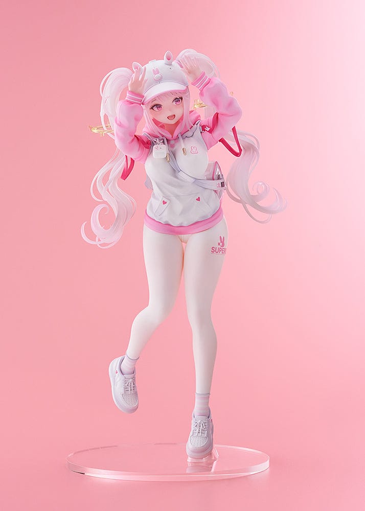 Goddess of Victory: Nikke Alice Sweet Home 1/7 Scale Limited Edition Figure with a joyful expression, bunny-themed hoodie, and flowing twin tails.