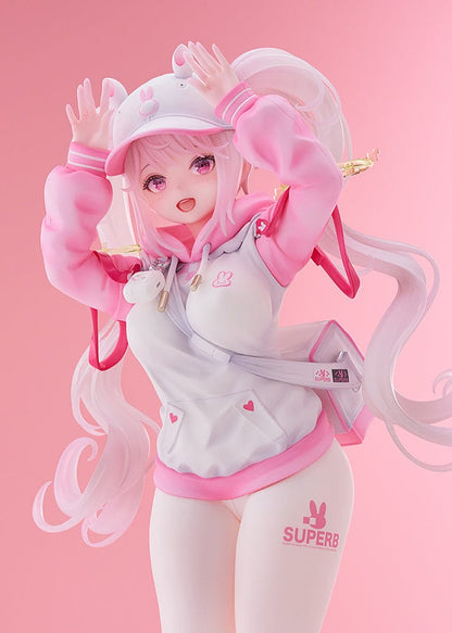 Goddess of Victory: Nikke Alice Sweet Home 1/7 Scale Limited Edition Figure with a joyful expression, bunny-themed hoodie, and flowing twin tails.