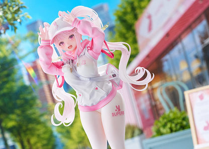 Goddess of Victory: Nikke Alice Sweet Home 1/7 Scale Limited Edition Figure with a joyful expression, bunny-themed hoodie, and flowing twin tails.