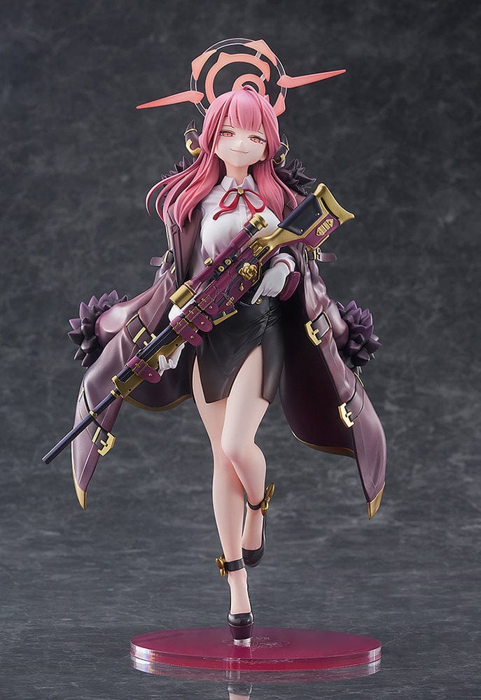 "Blue Archive Aru 1/7 Scale Figure collectible with detailed sculpt, cape, and rifle"