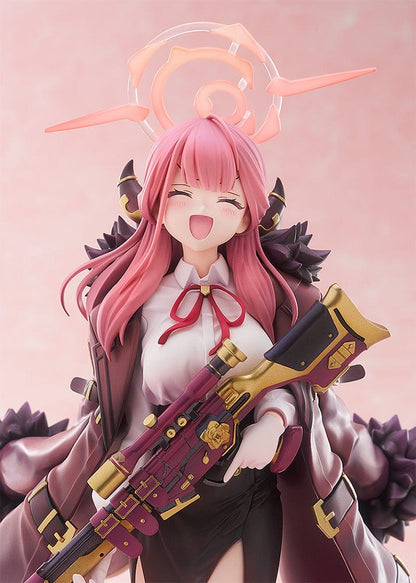"Blue Archive Aru 1/7 Scale Figure collectible with detailed sculpt, cape, and rifle"
