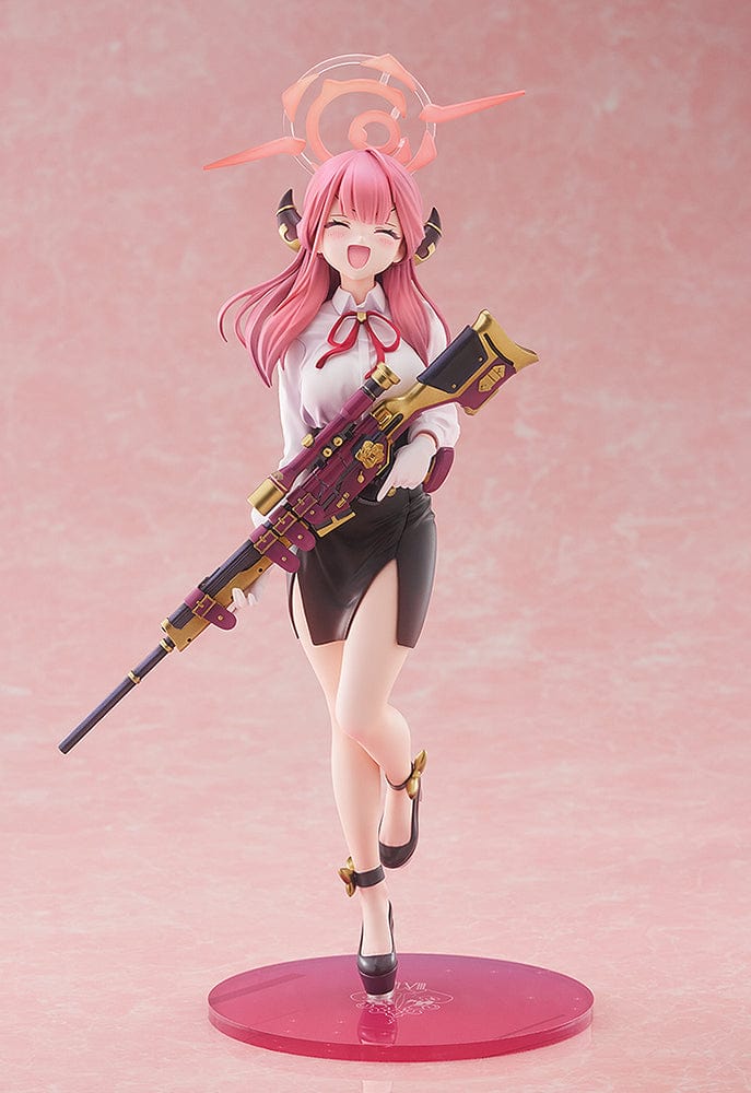 "Blue Archive Aru 1/7 Scale Figure collectible with detailed sculpt, cape, and rifle"