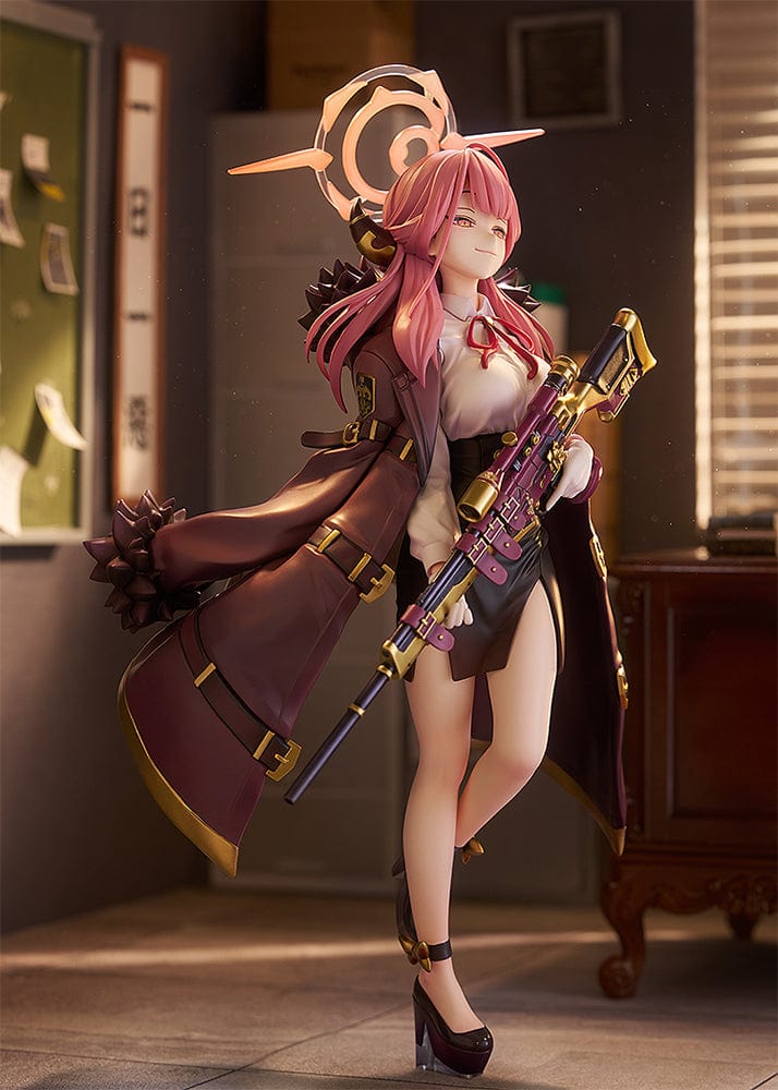 "Blue Archive Aru 1/7 Scale Figure collectible with detailed sculpt, cape, and rifle"