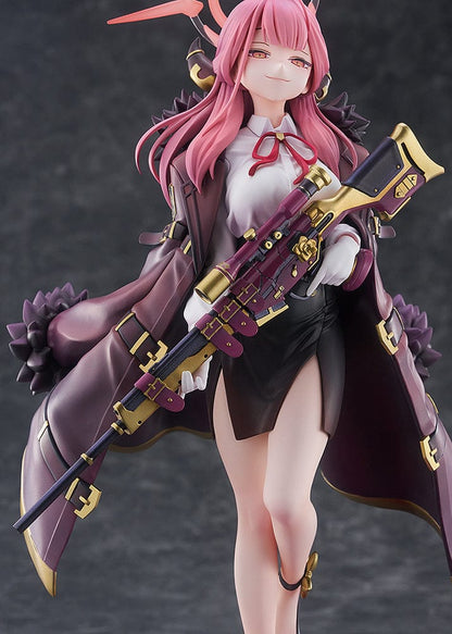 "Blue Archive Aru 1/7 Scale Figure collectible with detailed sculpt, cape, and rifle"