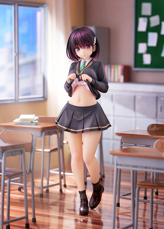 Ayakashi Triangle Suzu Kanade 1/7 Scale Figure, featuring Suzu in her school uniform with a playful pose and detailed craftsmanship.