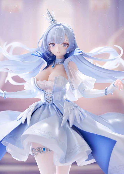 Azur Lane Argus 1/7 Scale Figure featuring Argus in a flowing white and blue dress with her silver hair and crown.