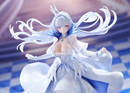 Azur Lane Argus 1/7 Scale Figure featuring Argus in a flowing white and blue dress with her silver hair and crown.