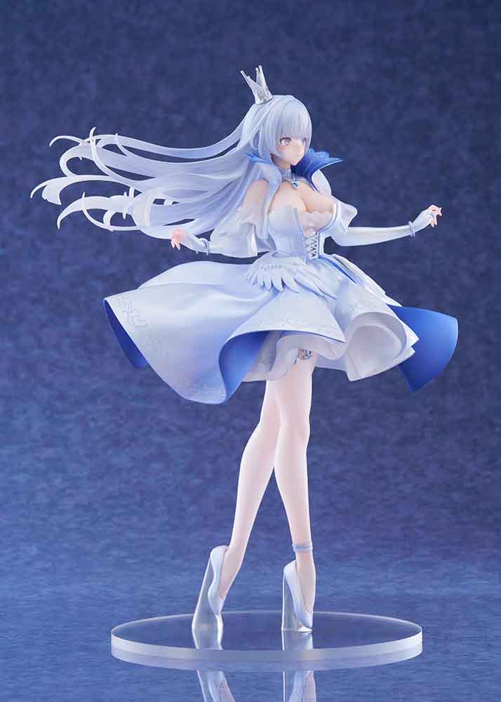 Azur Lane Argus 1/7 Scale Figure featuring Argus in a flowing white and blue dress with her silver hair and crown.