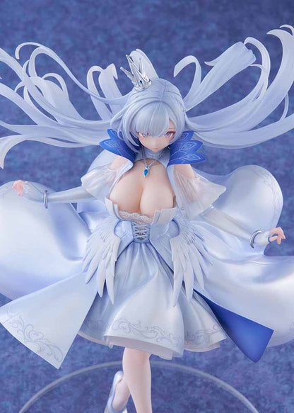 Azur Lane Argus 1/7 Scale Figure featuring Argus in a flowing white and blue dress with her silver hair and crown.