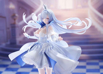 Azur Lane Argus 1/7 Scale Figure featuring Argus in a flowing white and blue dress with her silver hair and crown.