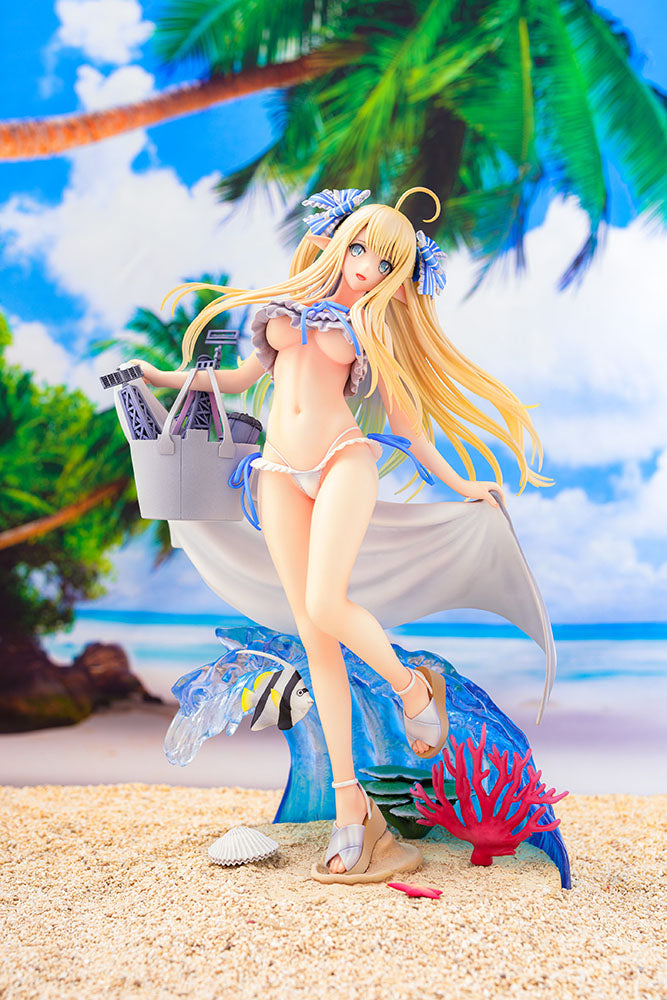 Azur Lane Centaur (Beachside Undine Ver.) 1/6 Scale Figure featuring Centaur in a delicate bikini, standing on a detailed beach-themed base with coral, seashells, and water effects, perfect for "Azur Lane" fans and figure collectors.