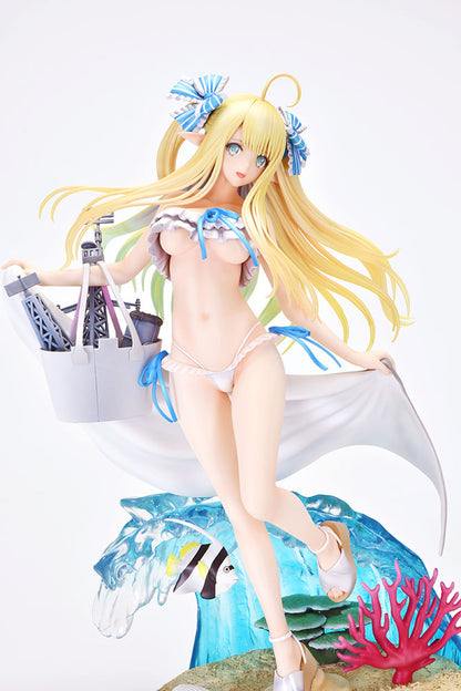 Azur Lane Centaur (Beachside Undine Ver.) 1/6 Scale Figure featuring Centaur in a delicate bikini, standing on a detailed beach-themed base with coral, seashells, and water effects, perfect for "Azur Lane" fans and figure collectors.