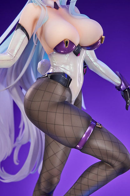 Azur Lane Kearsarge (All-Night Charge Ver.) 1/7 Scale Figure featuring Kearsarge in a bunny outfit with fishnet stockings and a DJ duck companion.