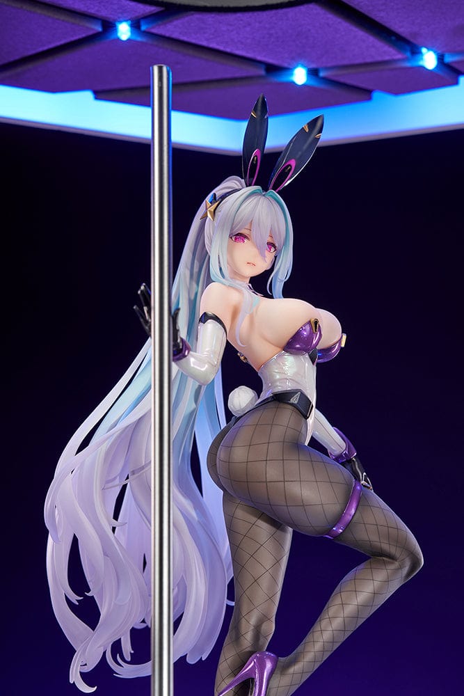 Azur Lane Kearsarge (All-Night Charge Ver.) 1/7 Scale Figure featuring Kearsarge in a bunny outfit with fishnet stockings and a DJ duck companion.