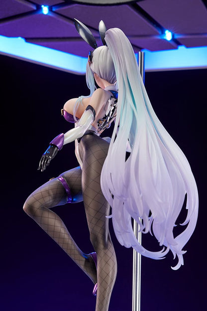 Azur Lane Kearsarge (All-Night Charge Ver.) 1/7 Scale Figure featuring Kearsarge in a bunny outfit with fishnet stockings and a DJ duck companion.