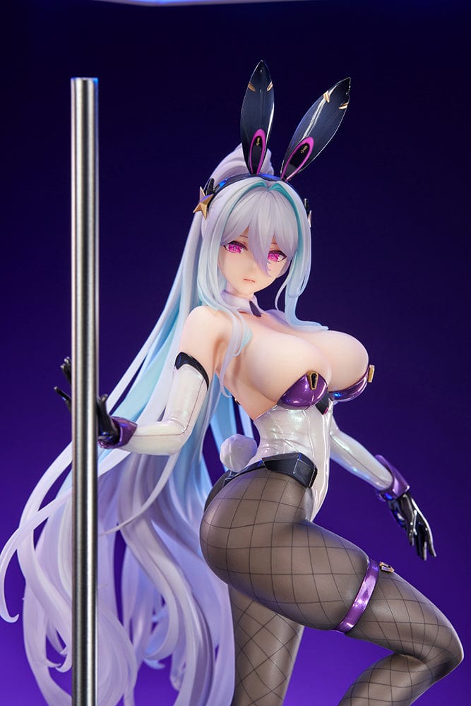 Azur Lane Kearsarge (All-Night Charge Ver.) 1/7 Scale Figure featuring Kearsarge in a bunny outfit with fishnet stockings and a DJ duck companion.