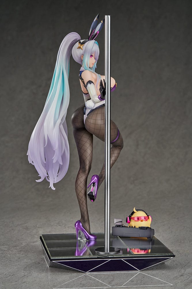 Azur Lane Kearsarge (All-Night Charge Ver.) 1/7 Scale Figure featuring Kearsarge in a bunny outfit with fishnet stockings and a DJ duck companion.