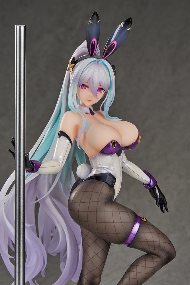 Azur Lane Kearsarge (All-Night Charge Ver.) 1/7 Scale Figure featuring Kearsarge in a bunny outfit with fishnet stockings and a DJ duck companion.