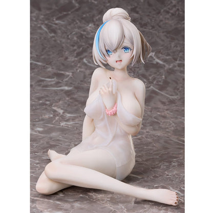 Azur Lane B-Style TB (Hot Spring Ver.) 1/4 Scale Figure, seated in an elegant pose wearing a translucent outfit, showcasing intricate details and a serene hot spring theme.